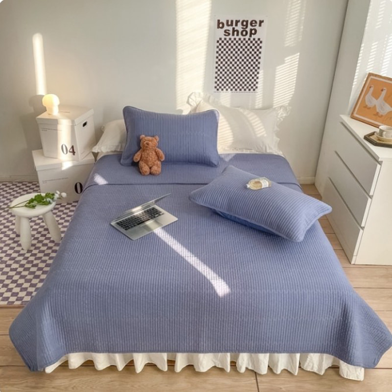 Quilted Lace Solid Bed Dover Sæt