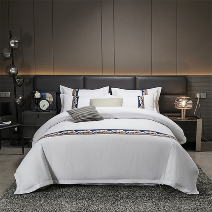 Solid farve hotel linned poly-cotton seng ark blød